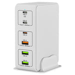 818H 120W Typ-C + USB 6-Port Desktop Schnellladegerät, US-Stecker, UK-Stecker, EU-Stecker, AU-Stecker