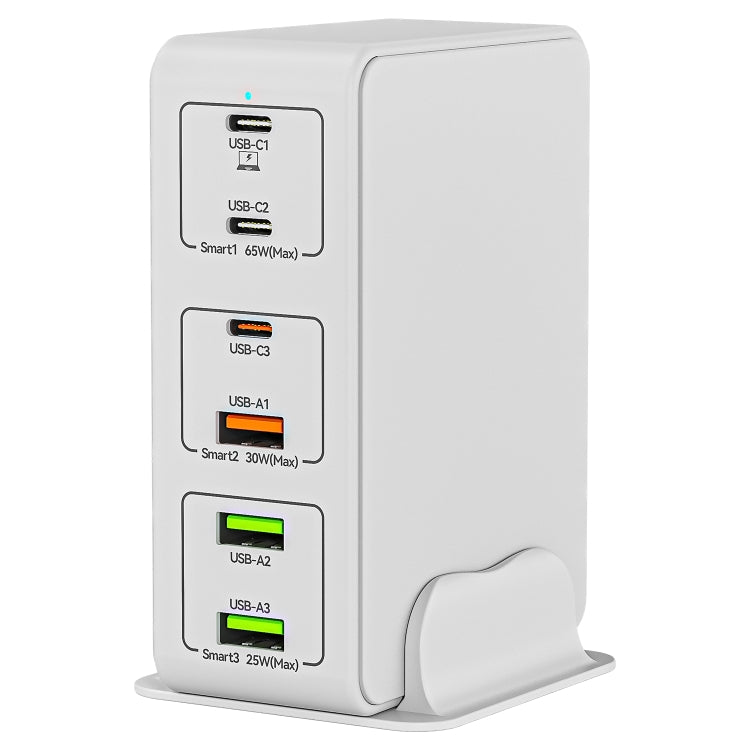 818H 120W Typ-C + USB 6-Port Desktop Schnellladegerät, US-Stecker, UK-Stecker, EU-Stecker, AU-Stecker