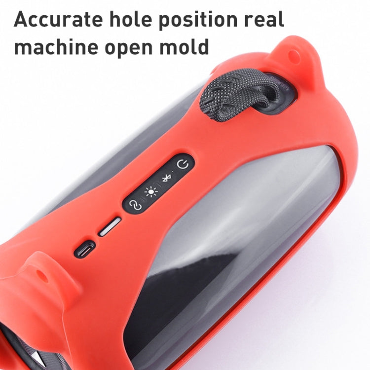 Bunte Lichteffekt Bluetooth Lautsprecher Silikonhülle mit Schultergurt, für JBL Pulse 5 Schwarz, für JBL Pulse 5 Rot, für JBL Pulse 5 Blau