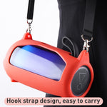 Bunte Lichteffekt Bluetooth Lautsprecher Silikonhülle mit Schultergurt, für JBL Pulse 5 Schwarz, für JBL Pulse 5 Rot, für JBL Pulse 5 Blau