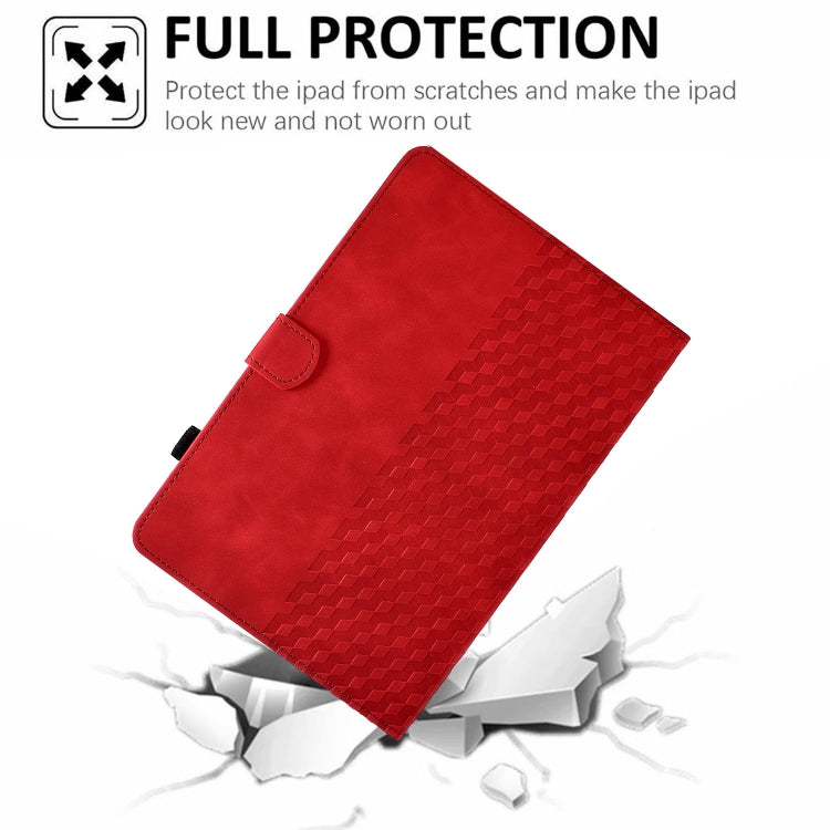 Für iPad 10. Generation 10,9 2022 Rhombus geprägte Leder Smart Tablet Hülle, Für iPad 10. Generation 10,9 2022