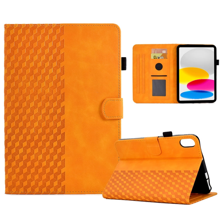Für iPad 10. Generation 10,9 2022 Rhombus geprägte Leder Smart Tablet Hülle, Für iPad 10. Generation 10,9 2022