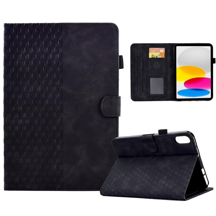 Für iPad 10. Generation 10,9 2022 Rhombus geprägte Leder Smart Tablet Hülle, Für iPad 10. Generation 10,9 2022