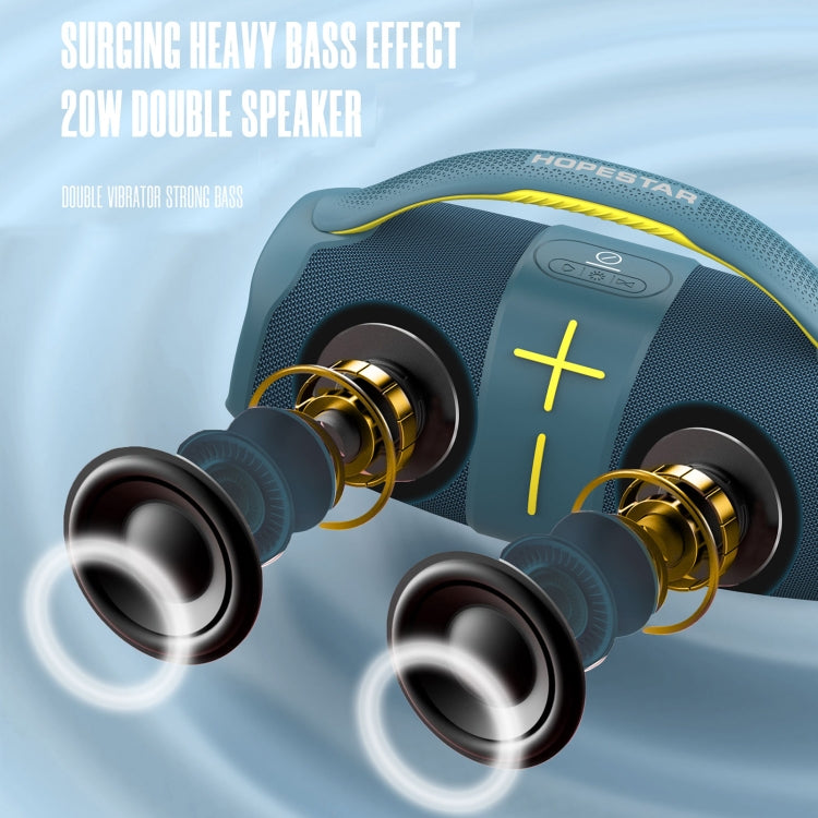 HOPESTAR H60 20W Tragbarer Outdoor Wasserdichter Kabelloser Bluetooth-Lautsprecher, H60