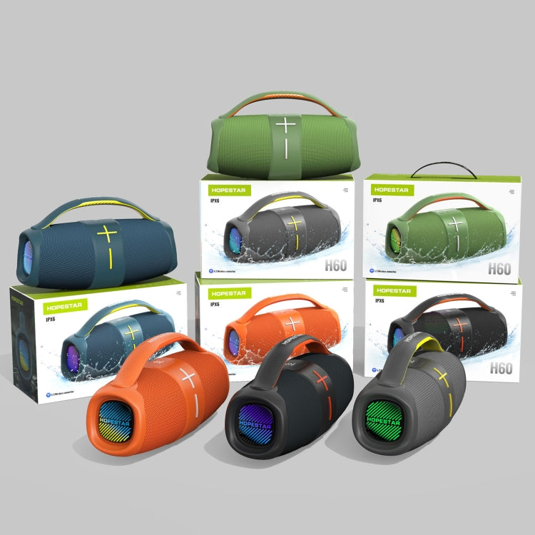 HOPESTAR H60 20W Tragbarer Outdoor Wasserdichter Kabelloser Bluetooth-Lautsprecher, H60