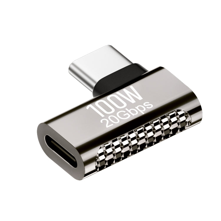 100W Typ-C Stecker zu Typ-C Buchse 20Gbps Zinklegierung Adapter, Typ-C Stecker zu Typ-C Buchse Seitenbiegung, Typ-C Stecker zu Typ-C Buchse Vertikaler Winkel, Typ-C Stecker zu Typ-C Buchse Mittlere Biegung, Typ-C Stecker zu Typ-C Buchse Gerade