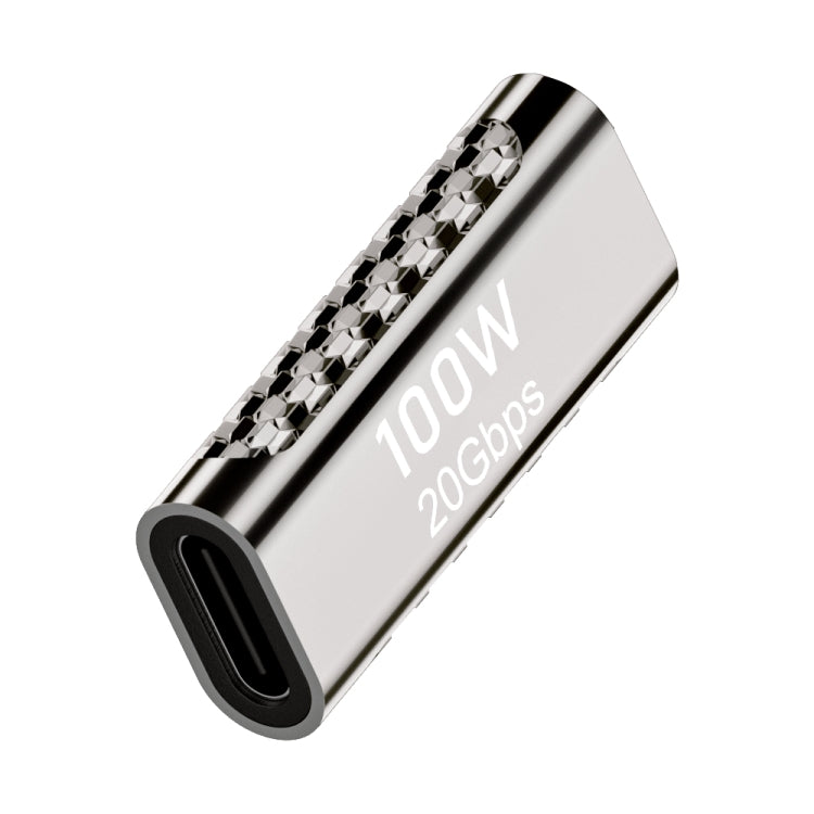 100W Typ-C Buchse zu Typ-C Buchse 20Gbps Zinklegierung Adapter, Typ-C Buchse zu Typ-C Buchse Gerade