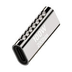 100W Typ-C Buchse zu Typ-C Buchse 20Gbps Zinklegierung Adapter, Typ-C Buchse zu Typ-C Buchse Gerade