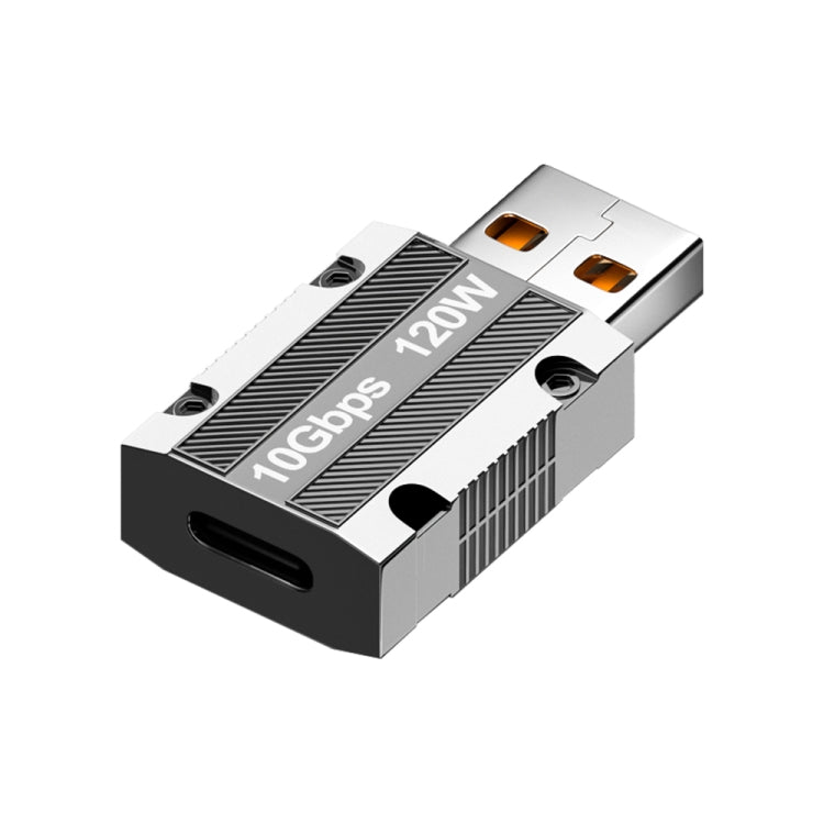 120W Typ-C Buchse zu USB 3.0 Stecker Zinklegierung Gerade Adapter, Typ-C Buchse zu USB 3.0 Stecker Gerade