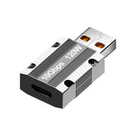 120W Typ-C Buchse zu USB 3.0 Stecker Zinklegierung Gerade Adapter, Typ-C Buchse zu USB 3.0 Stecker Gerade