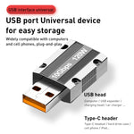 120W Typ-C Buchse zu USB 3.0 Stecker Zinklegierung Gerade Adapter, Typ-C Buchse zu USB 3.0 Stecker Gerade
