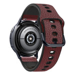 Universal TPU Litchi Texture Leather Watch Band, 20mm, 22mm