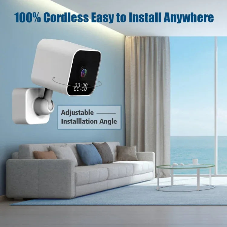 DP27 1080P WLAN-Kamera mit Uhrfunktion, unterstützt Zwei-Wege-Sprachkommunikation und mobile Überwachung, US-Stecker, EU-Stecker