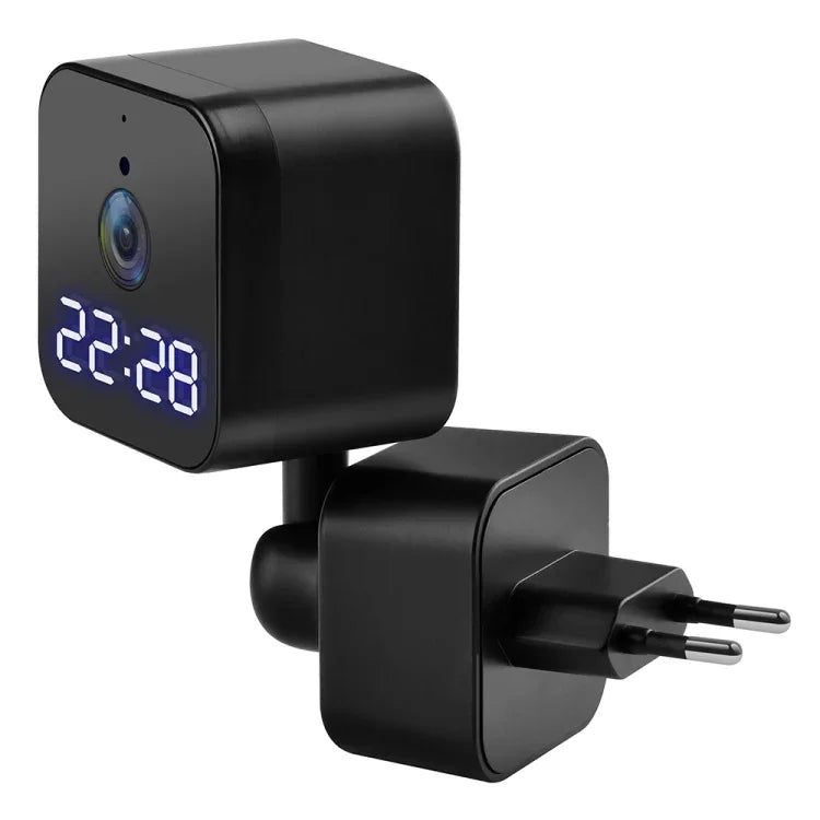 DP27 1080P WLAN-Kamera mit Uhrfunktion, unterstützt Zwei-Wege-Sprachkommunikation und mobile Überwachung, US-Stecker, EU-Stecker