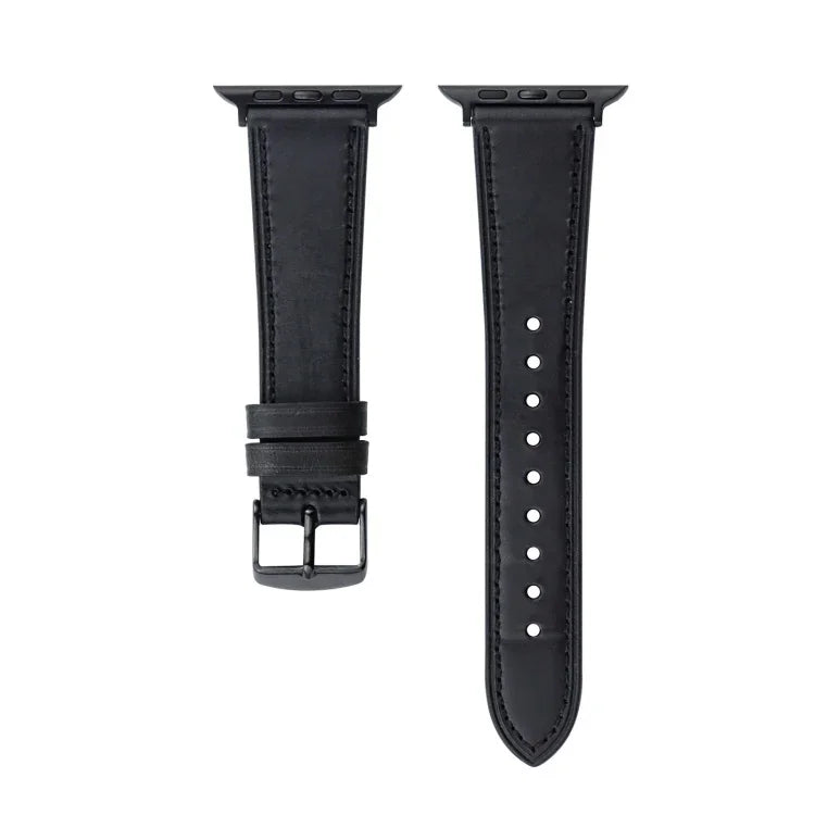 Echtlederarmband von Crazy Horse, passend für Apple Watch Series 8 &amp; 7 (41 mm) / SE 2 &amp; 6 &amp; SE &amp; 5 &amp; 4 (40 mm) und Apple Watch Ultra (49 mm) / Series 8 &amp; 7 (45 mm) / SE 2 &amp; 6 &amp; SE &amp; 5 &amp; 4 (44 mm).