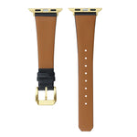 Uhrenarmband aus Seidenleder, passend für Apple Watch Series 8 &amp; 7 (41 mm) / SE 2 &amp; 6 &amp; SE &amp; 5 &amp; 4 (40 mm) und Apple Watch Ultra (49 mm) / Series 8 &amp; 7 (45 mm) / SE 2 &amp; 6 &amp; SE &amp; 5 &amp; 4 (44 mm).