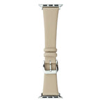 Uhrenarmband aus Seidenleder, passend für Apple Watch Series 8 &amp; 7 (41 mm) / SE 2 &amp; 6 &amp; SE &amp; 5 &amp; 4 (40 mm) und Apple Watch Ultra (49 mm) / Series 8 &amp; 7 (45 mm) / SE 2 &amp; 6 &amp; SE &amp; 5 &amp; 4 (44 mm).