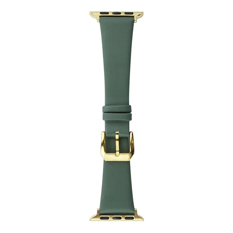 Uhrenarmband aus Seidenleder, passend für Apple Watch Series 8 &amp; 7 (41 mm) / SE 2 &amp; 6 &amp; SE &amp; 5 &amp; 4 (40 mm) und Apple Watch Ultra (49 mm) / Series 8 &amp; 7 (45 mm) / SE 2 &amp; 6 &amp; SE &amp; 5 &amp; 4 (44 mm).
