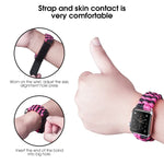 Paracord-Nylonarmband mit Klettverschluss, schlicht gewebt, für Apple Watch Series 8 &amp; 7 (41 mm), SE 2 &amp; 6, SE 5 &amp; 4 (40 mm) und Apple Watch Ultra (49 mm), Series 8 &amp; 7 (45 mm) sowie SE 2 &amp; 6, SE 5 &amp; 4 (44 mm).