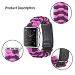 Paracord-Nylonarmband mit Klettverschluss, schlicht gewebt, für Apple Watch Series 8 &amp; 7 (41 mm), SE 2 &amp; 6, SE 5 &amp; 4 (40 mm) und Apple Watch Ultra (49 mm), Series 8 &amp; 7 (45 mm) sowie SE 2 &amp; 6, SE 5 &amp; 4 (44 mm).