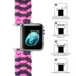 Paracord-Nylonarmband mit Klettverschluss, schlicht gewebt, für Apple Watch Series 8 &amp; 7 (41 mm), SE 2 &amp; 6, SE 5 &amp; 4 (40 mm) und Apple Watch Ultra (49 mm), Series 8 &amp; 7 (45 mm) sowie SE 2 &amp; 6, SE 5 &amp; 4 (44 mm).