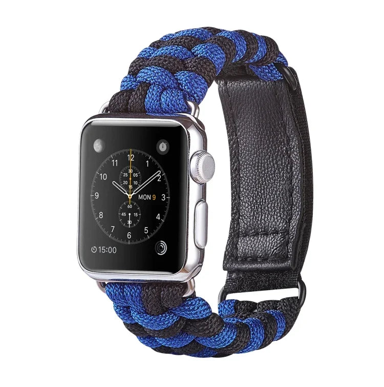 Paracord-Nylonarmband mit Klettverschluss, schlicht gewebt, für Apple Watch Series 8 &amp; 7 (41 mm), SE 2 &amp; 6, SE 5 &amp; 4 (40 mm) und Apple Watch Ultra (49 mm), Series 8 &amp; 7 (45 mm) sowie SE 2 &amp; 6, SE 5 &amp; 4 (44 mm).
