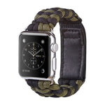 Paracord-Nylonarmband mit Klettverschluss, schlicht gewebt, für Apple Watch Series 8 &amp; 7 (41 mm), SE 2 &amp; 6, SE 5 &amp; 4 (40 mm) und Apple Watch Ultra (49 mm), Series 8 &amp; 7 (45 mm) sowie SE 2 &amp; 6, SE 5 &amp; 4 (44 mm).