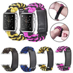 Paracord-Nylonarmband mit Klettverschluss, schlicht gewebt, für Apple Watch Series 8 &amp; 7 (41 mm), SE 2 &amp; 6, SE 5 &amp; 4 (40 mm) und Apple Watch Ultra (49 mm), Series 8 &amp; 7 (45 mm) sowie SE 2 &amp; 6, SE 5 &amp; 4 (44 mm).