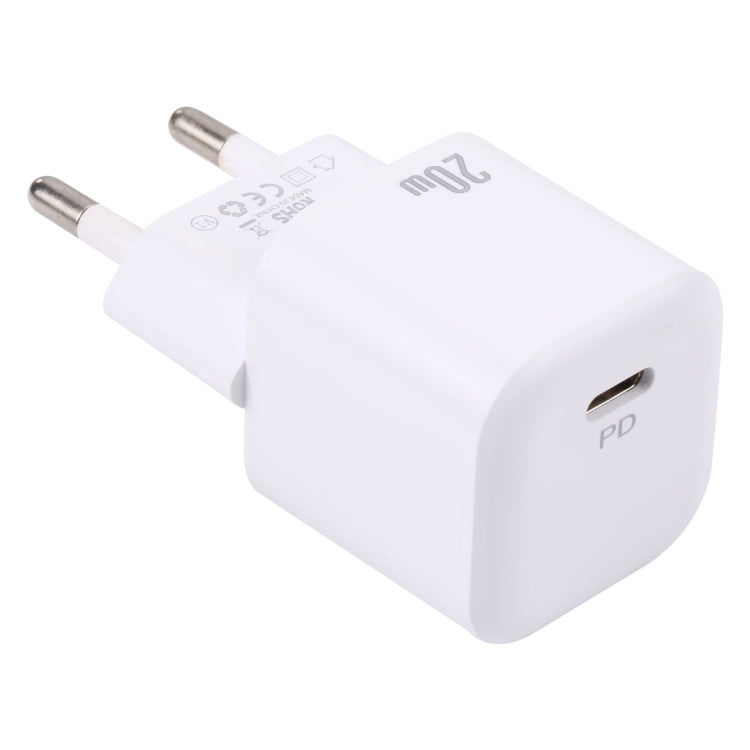 20W PD USB-C/Typ-C Schnittstelle Schnellladegerät, Spezifikation: EU-Stecker, EU-Stecker