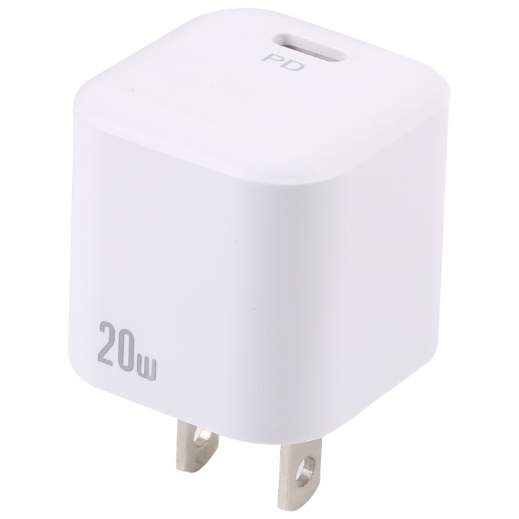 20W PD USB-C/Typ-C Schnittstelle Schnelllade-Ladegerät, Spezifikation: US-Stecker, US-Stecker