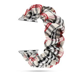 Plaid-Blumenmuster Stoff-Haarband-Uhrenarmband, für Apple Watch Ultra 49mm / Series 8&7 45mm / SE 2&6&SE&5&4 44mm / 3&2&1 42mm, für Apple Watch Series 8&7 41mm / SE 2&6&SE&5&4 40mm / 3&2&1 38mm