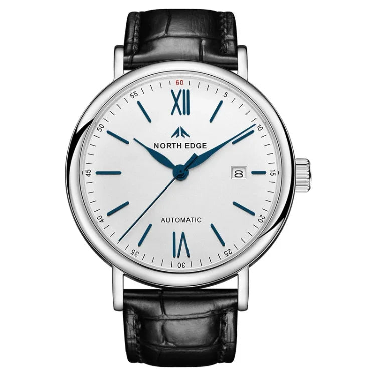 NORTH EDGE AMOY Multifunktionale Business Herrenuhr Wasserdichte Leder Mechanische Uhr