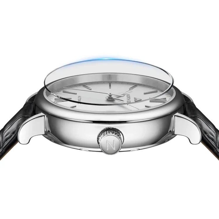 NORTH EDGE AMOY Multifunktionale Business Herrenuhr Wasserdichte Leder Mechanische Uhr