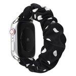 Stoff + Edelstahl Haarring-Armband, Für Apple Watch Series 7 41mm / 6 & SE & 5 & 4 40mm / 3 & 2 & 1 38mm, Für Apple Watch Series 7 45mm / 6 & SE & 5 & 4 44mm / 3 & 2 & 1 42mm, Für Apple Watch Series 8&7 41mm / SE 2&6&SE&5&4 40mm / 3&2&1 38mm