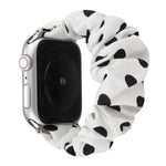 Stoff + Edelstahl Haarring-Armband, Für Apple Watch Series 7 41mm / 6 & SE & 5 & 4 40mm / 3 & 2 & 1 38mm, Für Apple Watch Series 7 45mm / 6 & SE & 5 & 4 44mm / 3 & 2 & 1 42mm, Für Apple Watch Series 8&7 41mm / SE 2&6&SE&5&4 40mm / 3&2&1 38mm