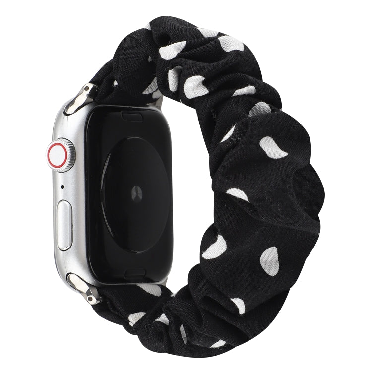 Stoff + Edelstahl Haarring-Armband, Für Apple Watch Series 7 41mm / 6 & SE & 5 & 4 40mm / 3 & 2 & 1 38mm, Für Apple Watch Series 7 45mm / 6 & SE & 5 & 4 44mm / 3 & 2 & 1 42mm, Für Apple Watch Series 8&7 41mm / SE 2&6&SE&5&4 40mm / 3&2&1 38mm