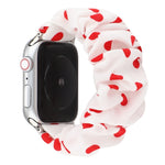 Stoff + Edelstahl Haarring-Armband, Für Apple Watch Series 7 41mm / 6 & SE & 5 & 4 40mm / 3 & 2 & 1 38mm, Für Apple Watch Series 7 45mm / 6 & SE & 5 & 4 44mm / 3 & 2 & 1 42mm, Für Apple Watch Series 8&7 41mm / SE 2&6&SE&5&4 40mm / 3&2&1 38mm