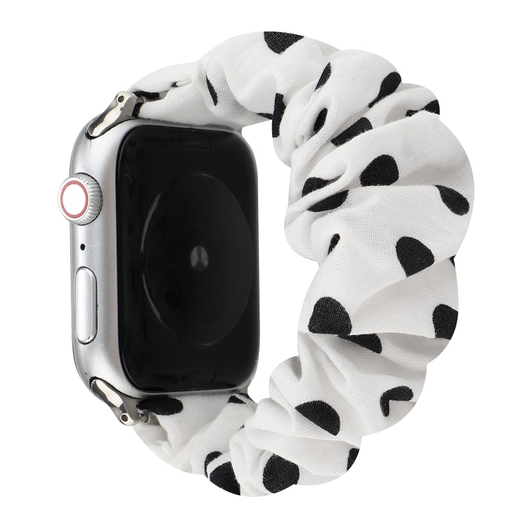Stoff + Edelstahl Haarring-Armband, Für Apple Watch Series 7 41mm / 6 & SE & 5 & 4 40mm / 3 & 2 & 1 38mm, Für Apple Watch Series 7 45mm / 6 & SE & 5 & 4 44mm / 3 & 2 & 1 42mm, Für Apple Watch Series 8&7 41mm / SE 2&6&SE&5&4 40mm / 3&2&1 38mm