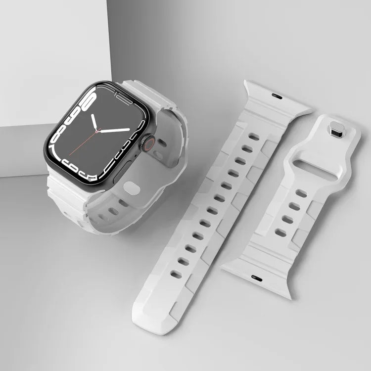 Sportliches Silikon-Uhrenarmband, für Apple Watch Series 8 &amp; 7 (41 mm) und Apple Watch Series 8 &amp; 7 (45 mm)