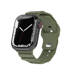 Sportliches Silikon-Uhrenarmband, für Apple Watch Series 8 &amp; 7 (41 mm) und Apple Watch Series 8 &amp; 7 (45 mm)