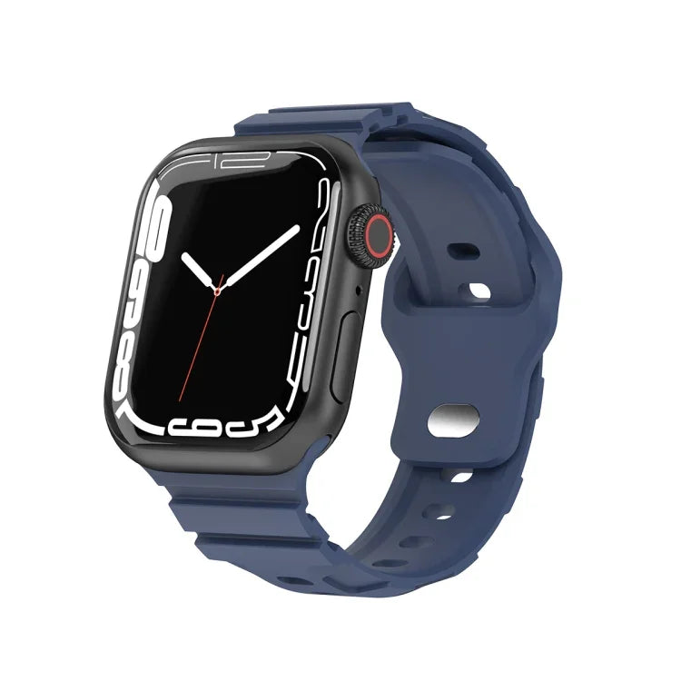 Sportliches Silikon-Uhrenarmband, für Apple Watch Series 8 &amp; 7 (41 mm) und Apple Watch Series 8 &amp; 7 (45 mm)