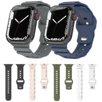 Sportliches Silikon-Uhrenarmband, für Apple Watch Series 8 &amp; 7 (41 mm) und Apple Watch Series 8 &amp; 7 (45 mm)