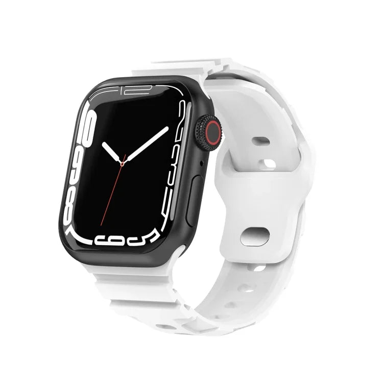 Sportliches Silikon-Uhrenarmband, für Apple Watch Series 8 &amp; 7 (41 mm) und Apple Watch Series 8 &amp; 7 (45 mm)