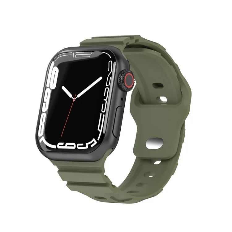 Sportliches Silikon-Uhrenarmband, für Apple Watch Series 8 &amp; 7 (41 mm) und Apple Watch Series 8 &amp; 7 (45 mm)