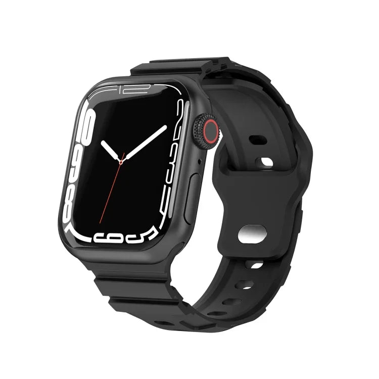 Sportliches Silikon-Uhrenarmband, für Apple Watch Series 8 &amp; 7 (41 mm) und Apple Watch Series 8 &amp; 7 (45 mm)