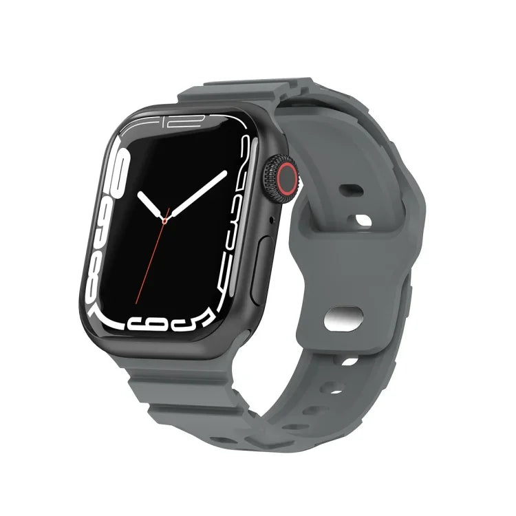 Sportliches Silikon-Uhrenarmband, für Apple Watch Series 8 &amp; 7 (41 mm) und Apple Watch Series 8 &amp; 7 (45 mm)