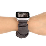 Stoff- und Edelstahl-Haarreifarmband, passend für Apple Watch Series 7 (41 mm), 6, SE, 5, 4 (40 mm), 3, 2, 1 (38 mm), 7 (45 mm), 6, SE, 5, 4 (44 mm), 3, 2, 1 (42 mm), 8, 7 (41 mm), SE 2, 6, SE, 5, 4 (40 mm), 3, 2, 1 (38 mm)...