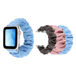 Stoff- und Edelstahl-Haarreifarmband, passend für Apple Watch Series 7 (41 mm), 6, SE, 5, 4 (40 mm), 3, 2, 1 (38 mm), 7 (45 mm), 6, SE, 5, 4 (44 mm), 3, 2, 1 (42 mm), 8, 7 (41 mm), SE 2, 6, SE, 5, 4 (40 mm), 3, 2, 1 (38 mm)...