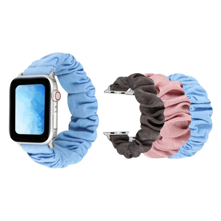 Stoff- und Edelstahl-Haarreifarmband, passend für Apple Watch Series 7 (41 mm), 6, SE, 5, 4 (40 mm), 3, 2, 1 (38 mm), 7 (45 mm), 6, SE, 5, 4 (44 mm), 3, 2, 1 (42 mm), 8, 7 (41 mm), SE 2, 6, SE, 5, 4 (40 mm), 3, 2, 1 (38 mm)...