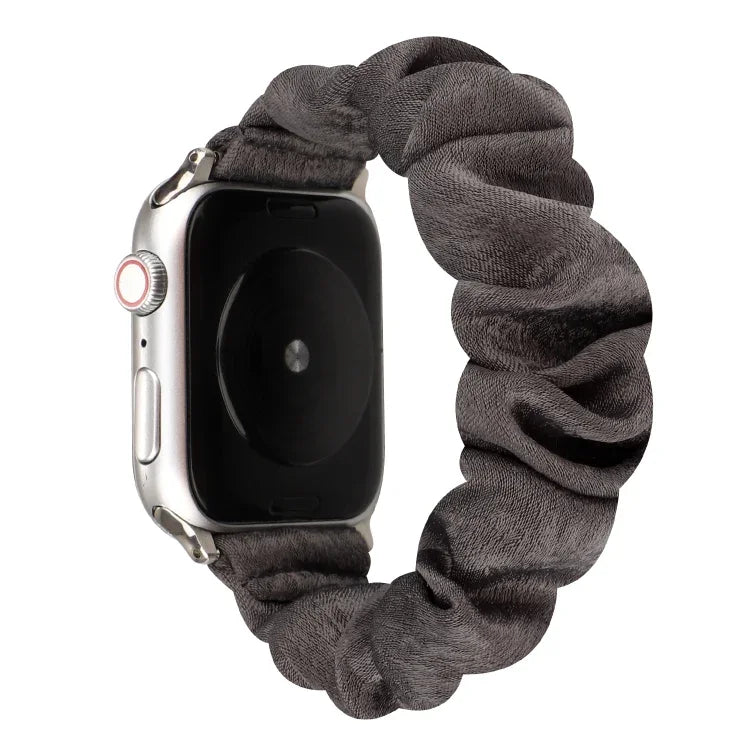 Stoff- und Edelstahl-Haarreifarmband, passend für Apple Watch Series 7 (41 mm), 6, SE, 5, 4 (40 mm), 3, 2, 1 (38 mm), 7 (45 mm), 6, SE, 5, 4 (44 mm), 3, 2, 1 (42 mm), 8, 7 (41 mm), SE 2, 6, SE, 5, 4 (40 mm), 3, 2, 1 (38 mm)...
